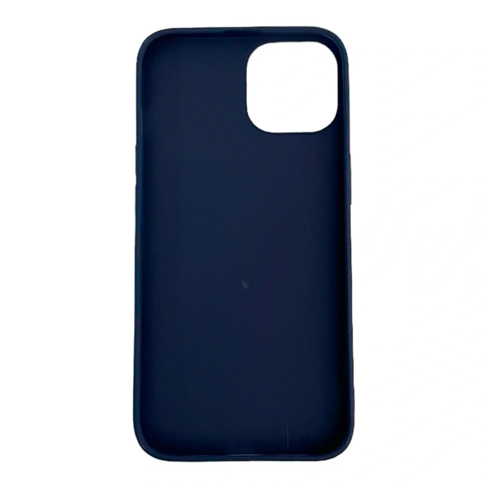 Navy iPhone 14 Case, Liquid Silicone Case, Full Body Protective Cover